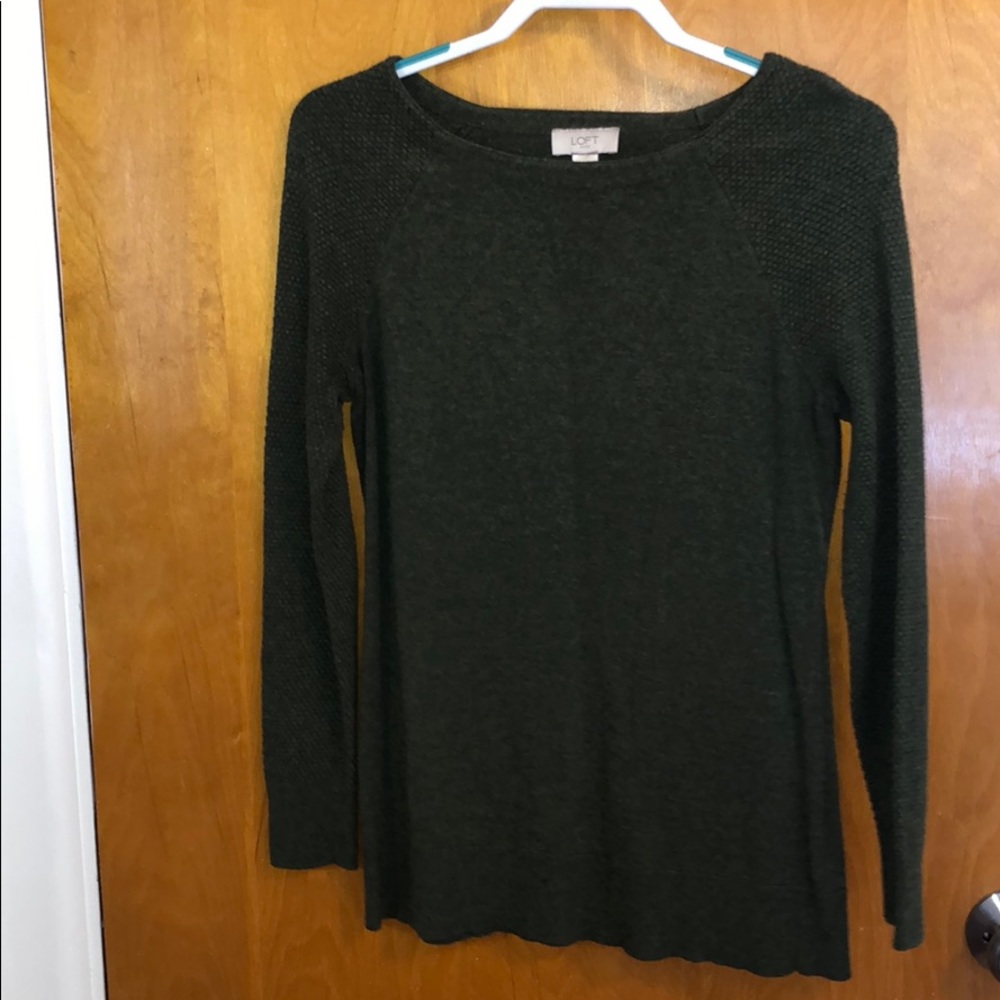 LOFT Dark Army Green Sweater